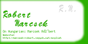 robert marcsek business card
